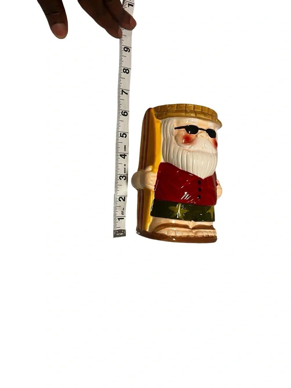 Beachbum Berry Sippin' Surfin Santa Christmas Ceramic Tiki Mug Bar Mancave